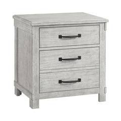 Scott White Nightstand with USB - Ornate Home