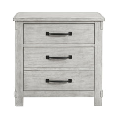 Scott White Nightstand with USB - Ornate Home