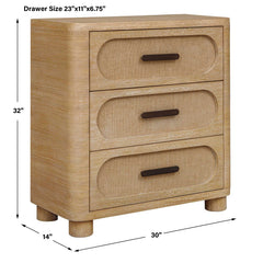 Scottie Natural Oak 3 Drawer Chest - Ornate Home