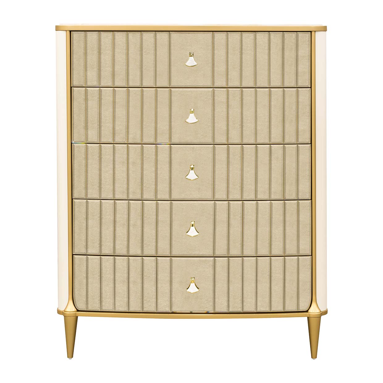 Scotts Square Light Champagne 5-Drawer Chest - Ornate Home