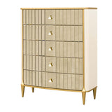 Scotts Square Light Champagne 5-Drawer Chest - Ornate Home