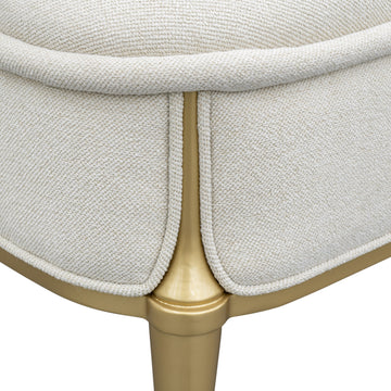 Scotts Square Light Champagne Accent Bench - Ornate Home