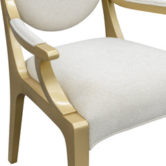 Scotts Square Light Champagne/Cornsilk Dining Arm Chair - Ornate Home