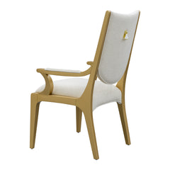 Scotts Square Light Champagne/Cornsilk Dining Arm Chair - Ornate Home