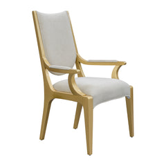 Scotts Square Light Champagne/Cornsilk Dining Arm Chair - Ornate Home