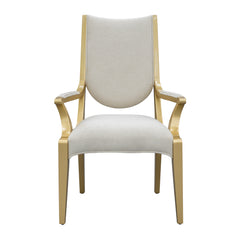 Scotts Square Light Champagne/Cornsilk Dining Arm Chair - Ornate Home