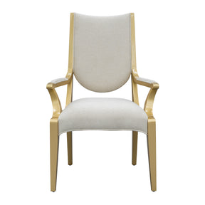Scotts Square Light Champagne/Cornsilk Dining Arm Chair - Ornate Home