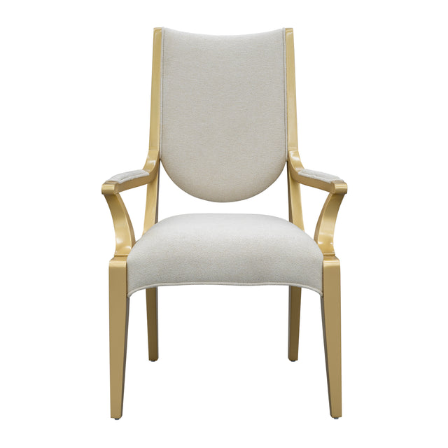 Scotts Square Light Champagne/Cornsilk Dining Arm Chair - Ornate Home
