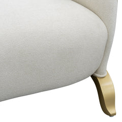 Scotts Square Light Champagne/Cornsilk Loveseat - Ornate Home