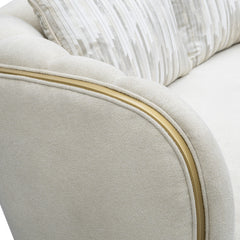 Scotts Square Light Champagne/Cornsilk Loveseat - Ornate Home