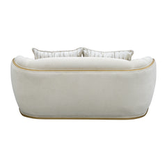 Scotts Square Light Champagne/Cornsilk Loveseat - Ornate Home