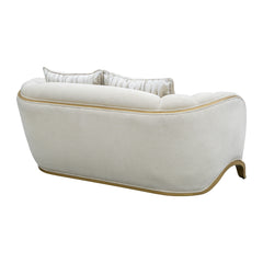 Scotts Square Light Champagne/Cornsilk Loveseat - Ornate Home