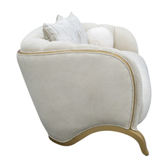 Scotts Square Light Champagne/Cornsilk Loveseat - Ornate Home