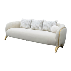 Scotts Square Light Champagne/Cornsilk Sofa - Ornate Home