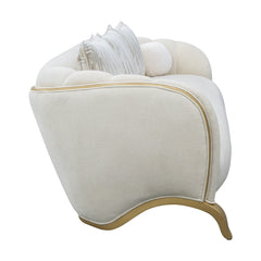 Scotts Square Light Champagne/Cornsilk Sofa - Ornate Home