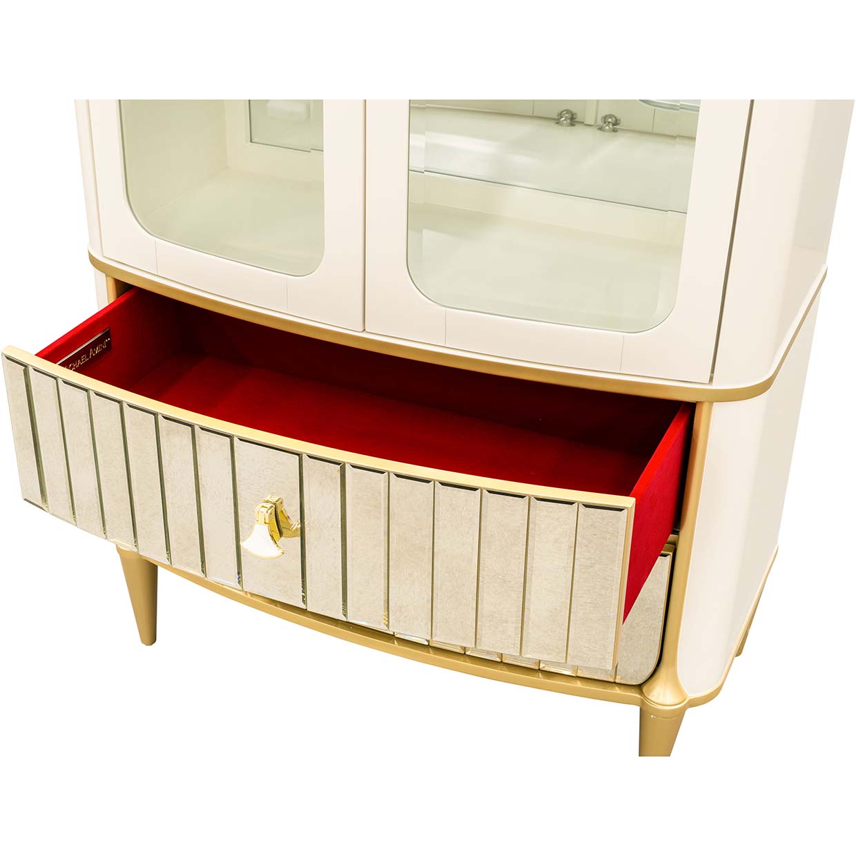 Scotts Square Light Champagne Display Cabinet - Ornate Home