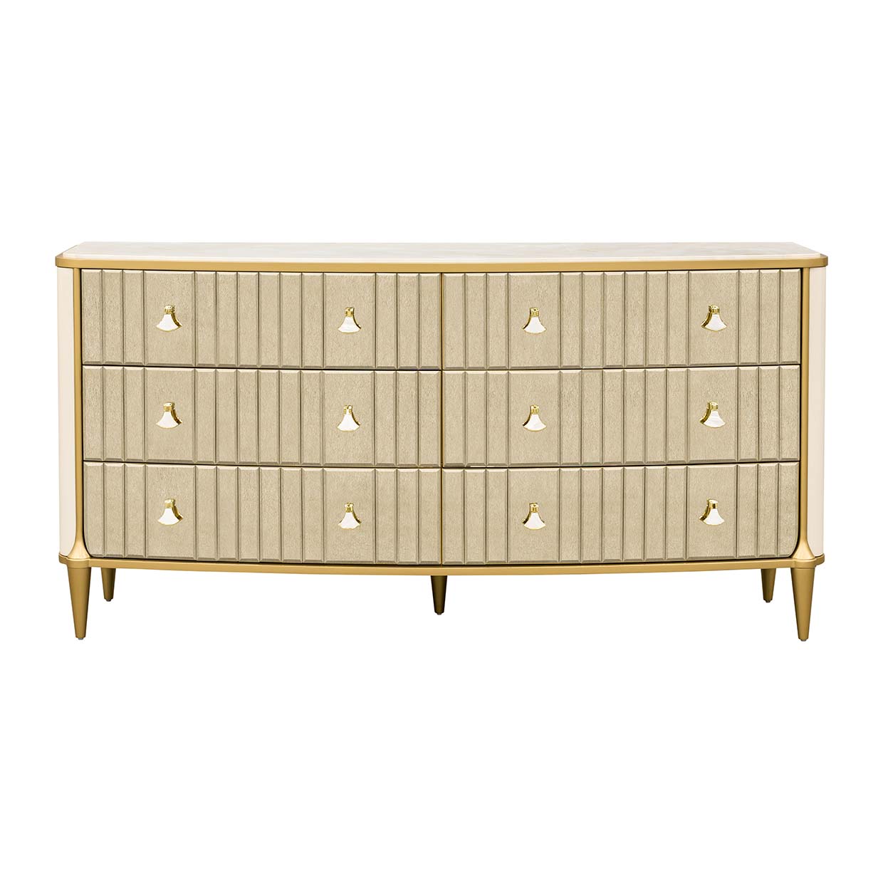 Scotts Square Light Champagne Dresser with Mirror - Ornate Home