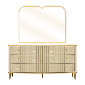 Scotts Square Light Champagne Dresser with Mirror - Ornate Home