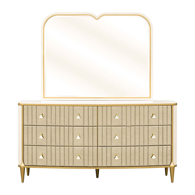 Scotts Square Light Champagne Dresser with Mirror - Ornate Home