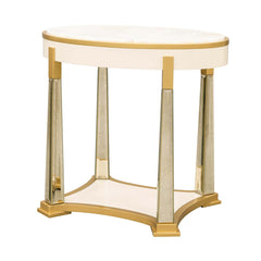 Scotts Square Light Champagne End Table - Ornate Home