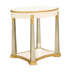 Scotts Square Light Champagne End Table - Ornate Home