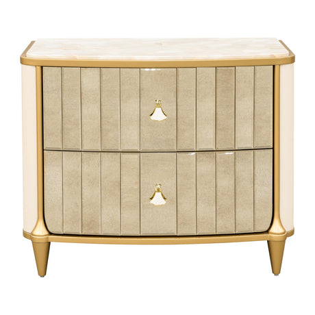 Scotts Square Light Champagne Nightstand - Ornate Home