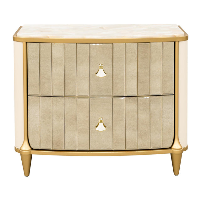Scotts Square Light Champagne Nightstand - Ornate Home