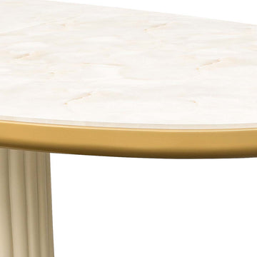 Scotts Square Light Champagne Oval Dining Table - Ornate Home