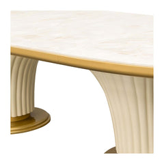Scotts Square Light Champagne Oval Dining Table - Ornate Home