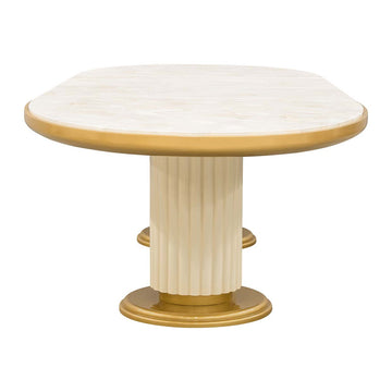Scotts Square Light Champagne Oval Dining Table - Ornate Home