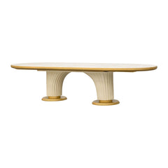 Scotts Square Light Champagne Oval Dining Table - Ornate Home