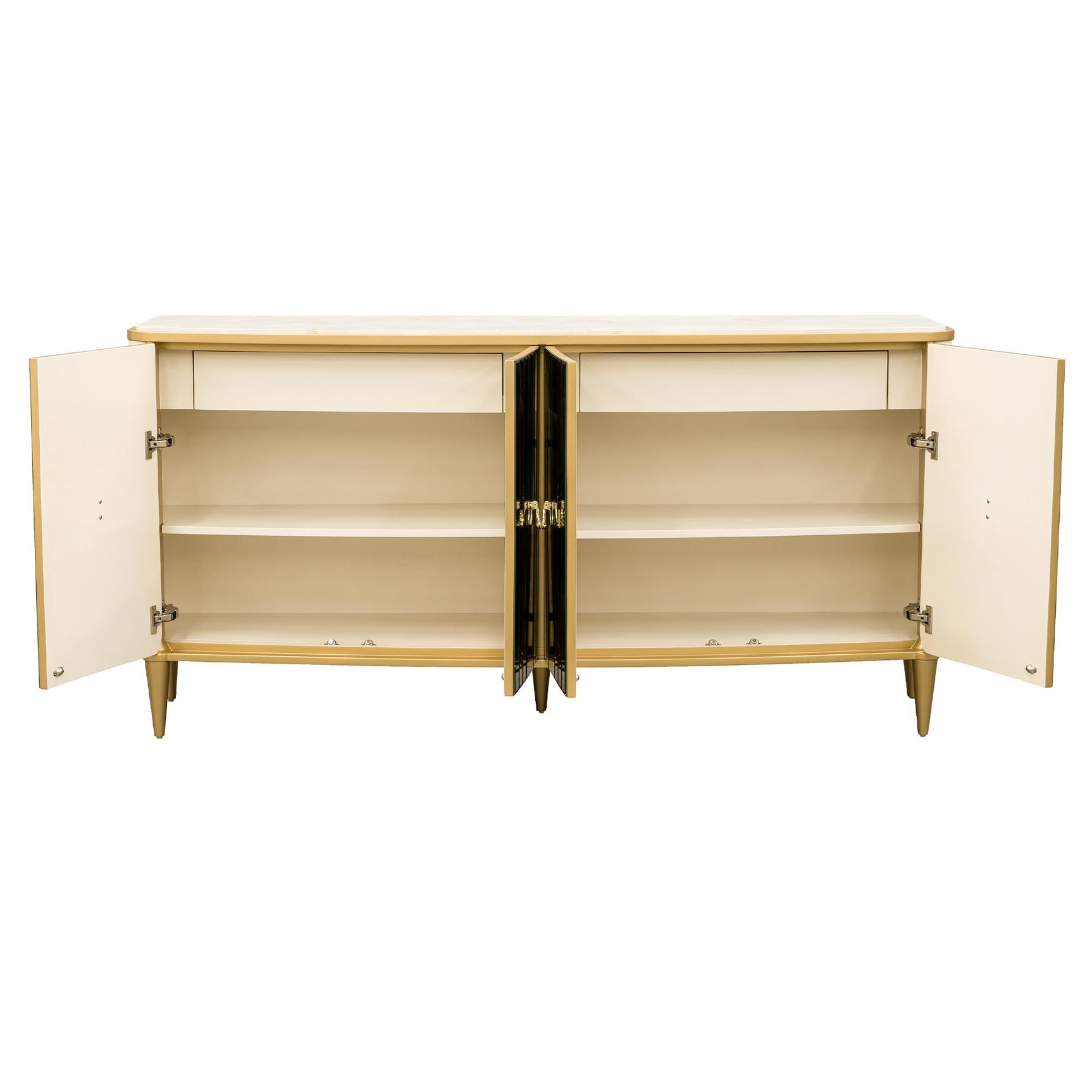 Scotts Square Light Champagne Sideboard with Wall Mirror - Ornate Home