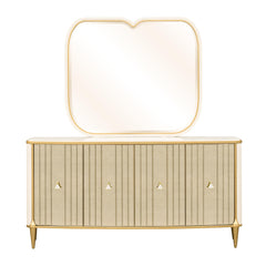 Scotts Square Light Champagne Sideboard with Wall Mirror - Ornate Home