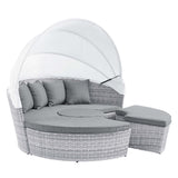Scottsdale Light Gray/Gray Canopy Outdoor Patio Daybed