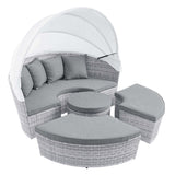 Scottsdale Light Gray/Gray Canopy Outdoor Patio Daybed