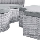 Scottsdale Light Gray/Gray Canopy Outdoor Patio Daybed
