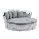 Scottsdale Light Gray/Gray Canopy Outdoor Patio Daybed