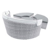Scottsdale Light Gray/Gray Canopy Outdoor Patio Daybed