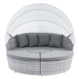 Scottsdale Light Gray/Gray Canopy Outdoor Patio Daybed