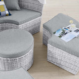 Scottsdale Light Gray/Gray Canopy Outdoor Patio Daybed