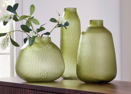 Scottyard Olive Green Vase - Ornate Home