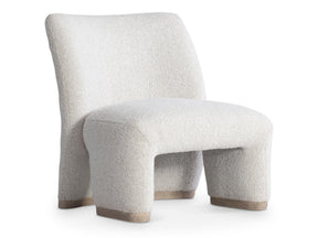 Scout White/Cream Fabric Chair - Ornate Home
