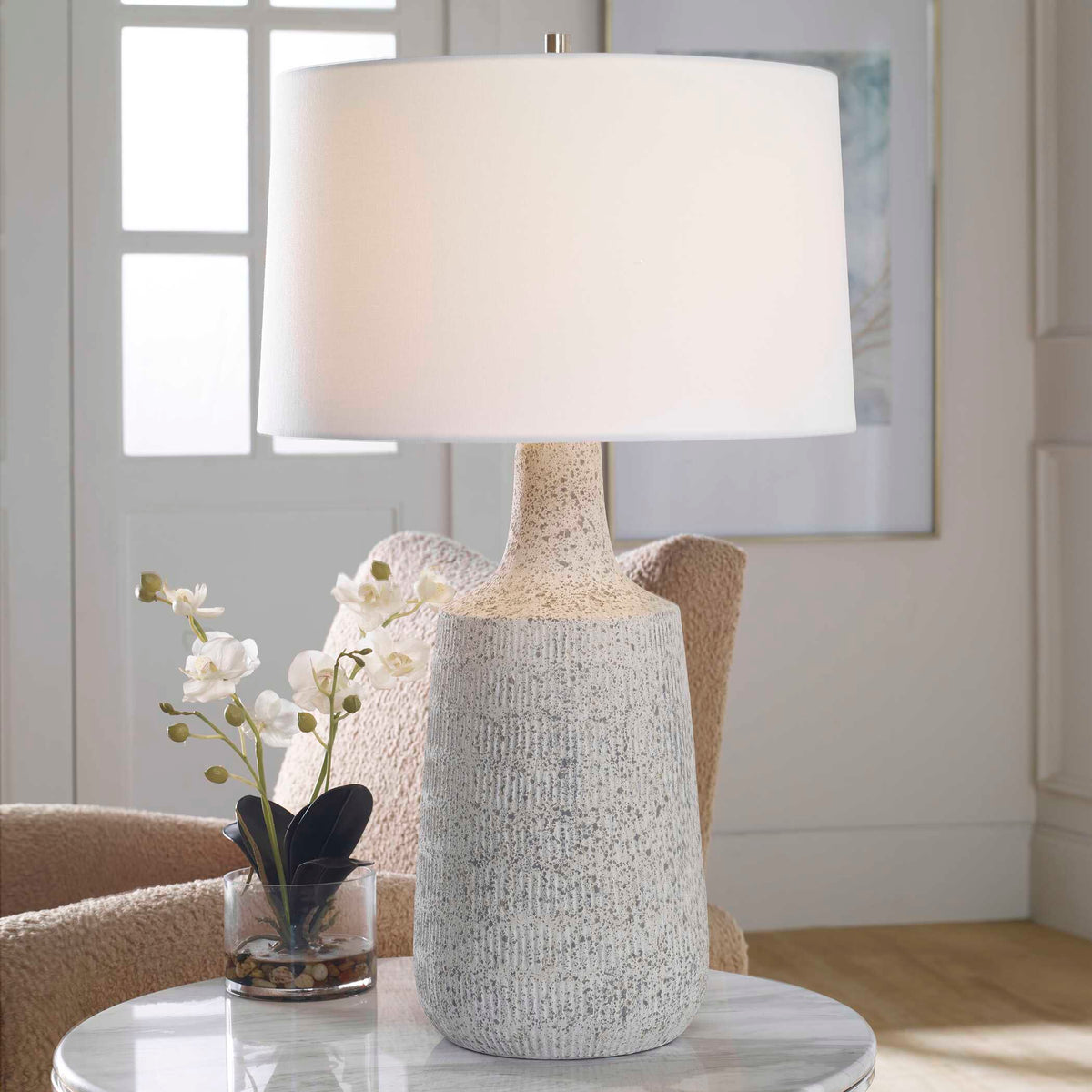 Scouts White Table Lamp - Ornate Home