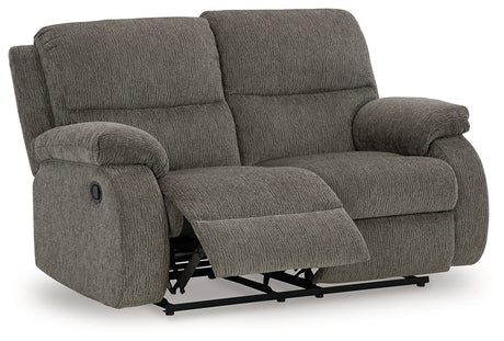 Scranto Brindle Reclining Loveseat - Ornate Home