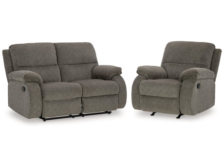 Scranto Brown Reclining Loveseat and Recliner - Ornate Home