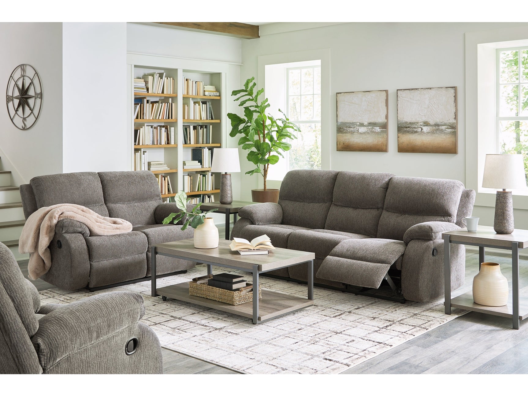 Scranto Brown Reclining Sofa, Loveseat and Recliner - Ornate Home