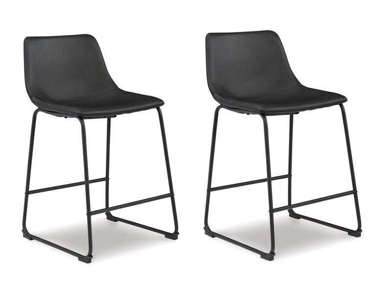 Centiar Black Counter Height Chair (Set of 2) - Ornate Home