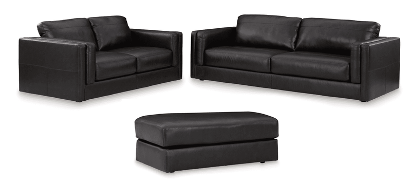 Amiata Onyx Leather Living Room Set / 2pc - Ornate Home