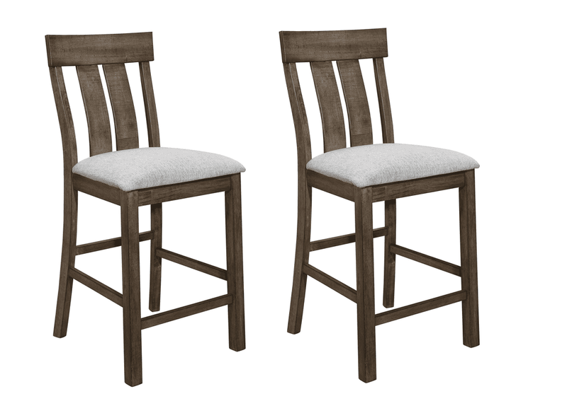 Quincy Grayish Brown Counter Height Chair (Set of 2) - Ornate Home