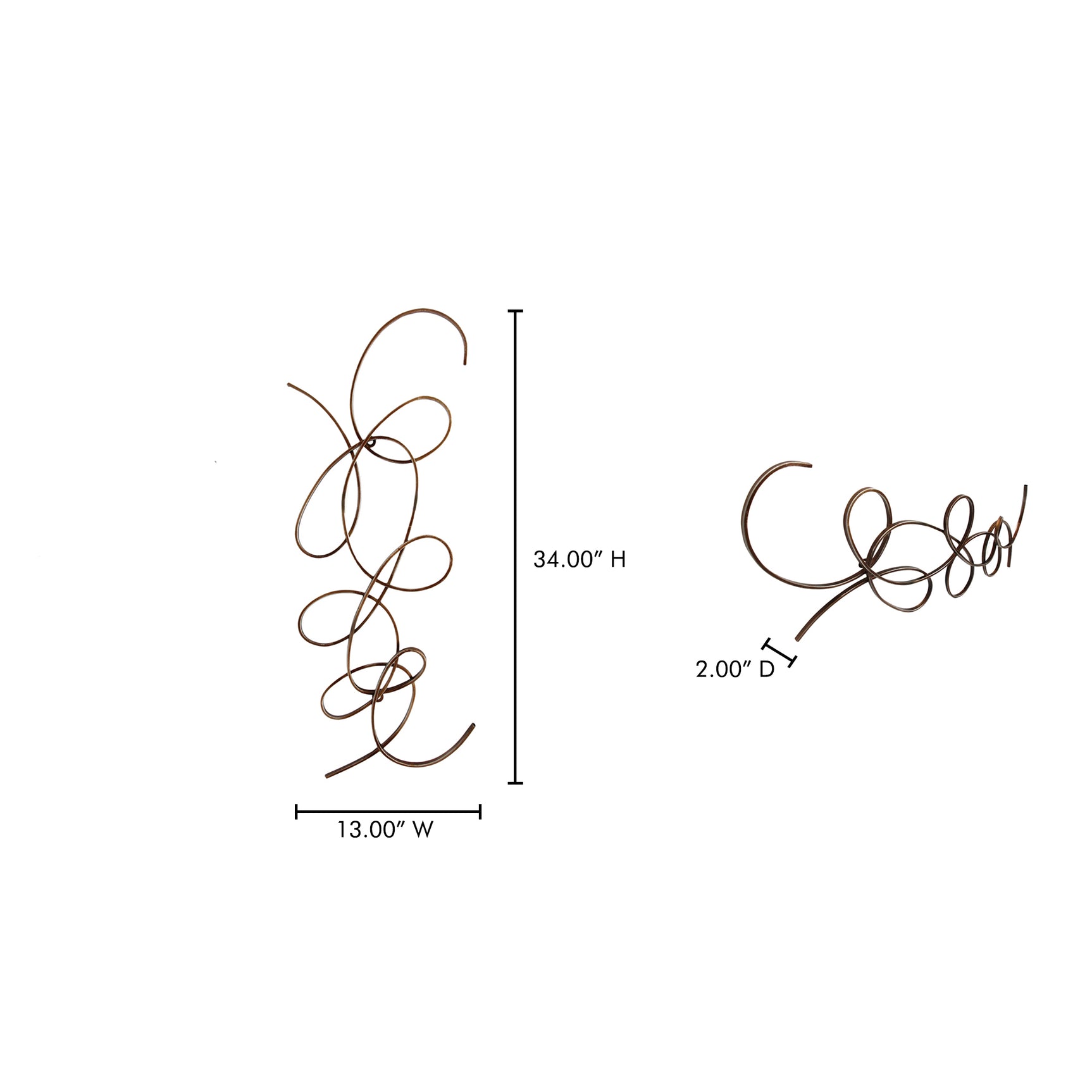 Scroll Antique Silver One Wall Décor - Ornate Home